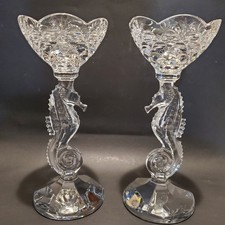 PAIR WATERFORD SEAHORSE 11.25"