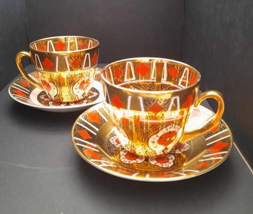 Pair burtondale imari cup - pair,