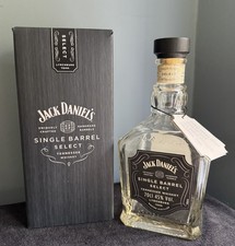 Jack Daniels Single Barrel Empty Bottle With Tag And Box