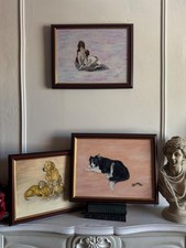 Set of 3 Original Vintage Oil