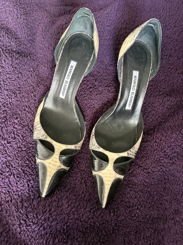 Manolo blahnik snakeskin - manolo,