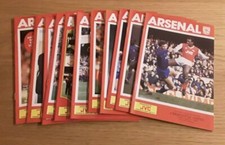 Arsenal 1986/87 Selection of Home League Programmes from menu Away Teams N-W