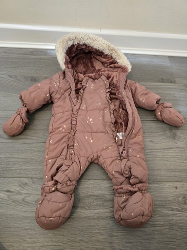 Taupe snow suit - suit, lined