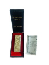KINGSWAY Lighter Avenger Rare Vintage  Pipe Gas Collectable Working Boxed Pamphl