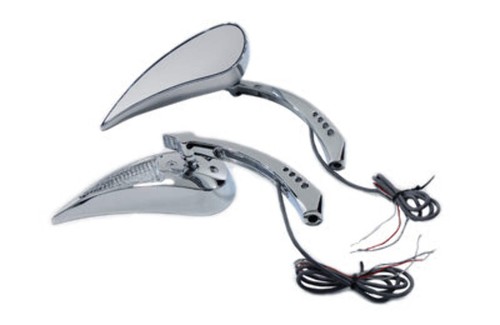 Billet tear drop mirror set - tear,