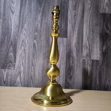 Vintage Real Brass Candlestick Style Table Lamp Base - 36 cm - VGC