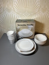 Flamefield Seramika Vanilla 16 Piece Camping Caravan Melamine Dinner Set NEW
