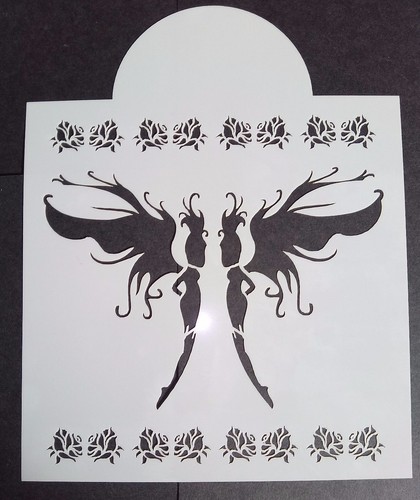 Fairy 6x6 stencil card - stencil, making