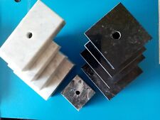 White Marble & Black Marble Trophy Bases - Polished, Drilled & Countersunk