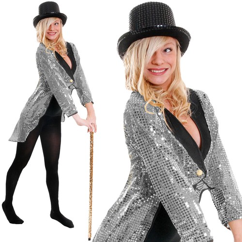 Silver sequin tailcoat - silver,