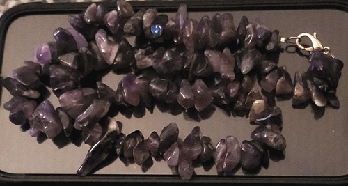 Natural purple amethyst chip - amethyst,