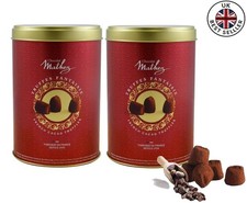 Mathez Cocoa Dusted French Truffles 2 x 500g Tins Perfect Gift Chocolate Ganache