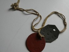 WW2 British Army Identification Dog Tags -  21062535 Blake - excellent condition