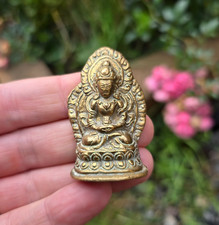 Tibetan Antique Bronze Buddha Small size 19th century travelling shrine Chinese