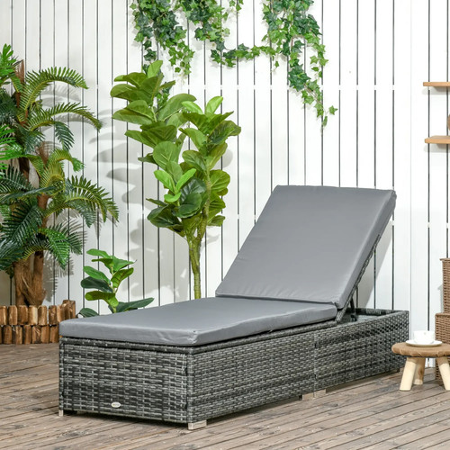 Patio rattan sun lounger chair - patio,