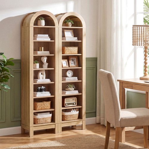 2pcs tall arched bookcase - arched,