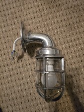 Classic Nautical Wall light fitting: Swan Neck Bulkhead Light in Aluminium