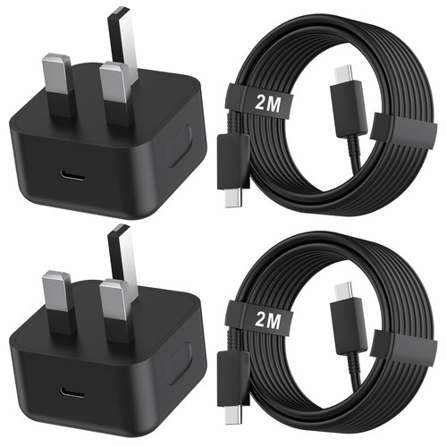 2pack 25w usb charger - charger, 2m