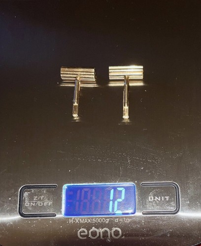 Gold cufflinks hallmarked - 9,