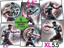 Boxing Male Card TOPPERS