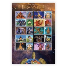 TERRY PRATCHETT'S DISCWORLD Stamp Collectors Sheet 2023 (GB) S/A mint, A4 size
