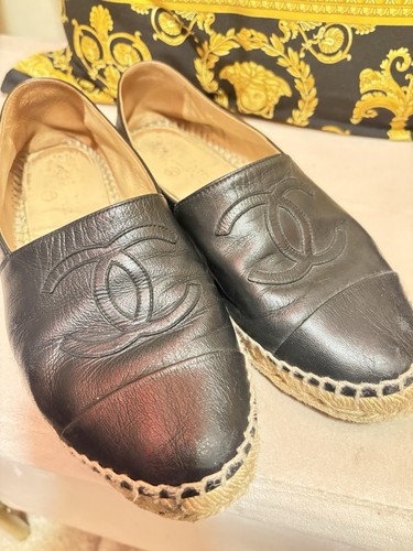 Chanel espadrilles cuir - chanel,