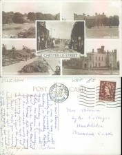 Chester le Street views 1956 postmark Cities Towns Landscapes Famous Places
