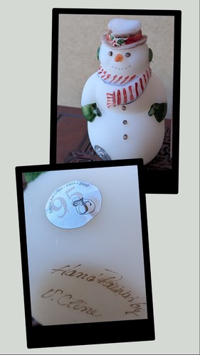 2000 fenton glass snowman - 2000,