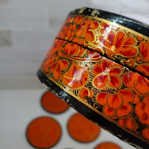 India coasters box laquered - india,