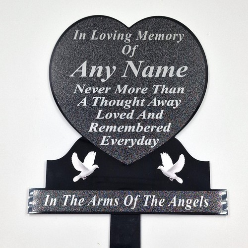 Memorial plaque grave heart - plaque,