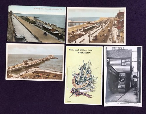 Brighton postcards 5 vintage - brighton,