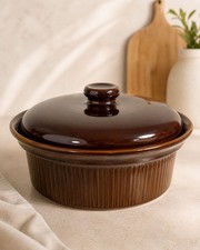LARGE VINTAGE STONEWARE SALT