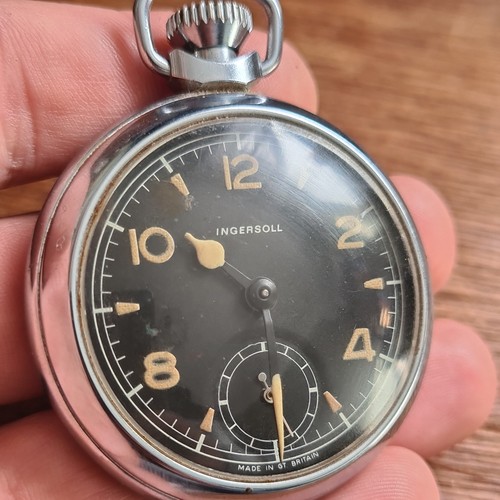 Vintage metal ingersoll pocket - vintage,