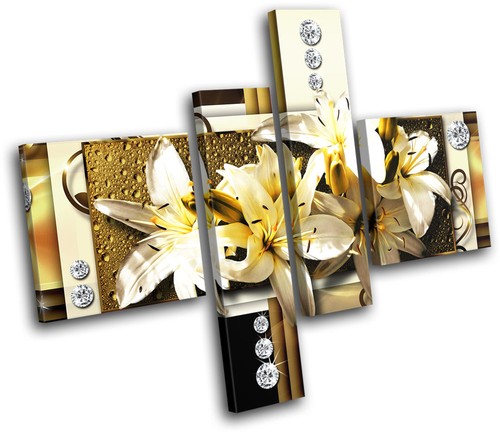 Modern gold floral abstract - gold,