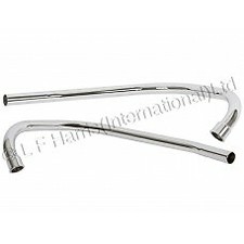 NORTON COMMANDO 750 EXHAUST PIPES 06-3375/3376 UNBALANCED UK MADE LF HARRIS