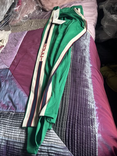 Gucci green stirrup leggings - gucci,