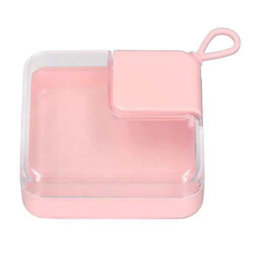 Pink clear storage box - pink,