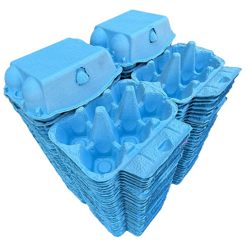 Egg box dozen - 1/2, blue