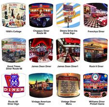 Drive Thru American Diner Lampshades Ceiling Lights Table Lamps & Pendant shades