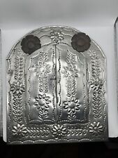Vintage Mexican Folk Art Punched Tin Mirror w/Doors