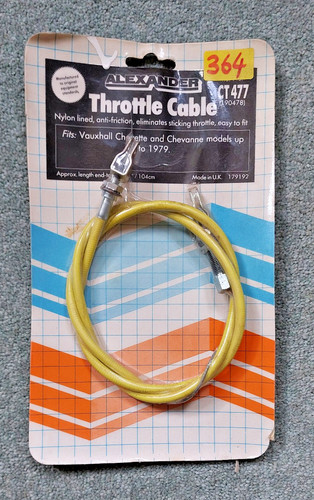 Throttle cable vauxhall - throttle,