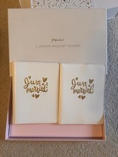 Leather Wedding Passport Holders X 2 BRAND NEW
