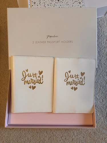 Leather wedding passport - leather,