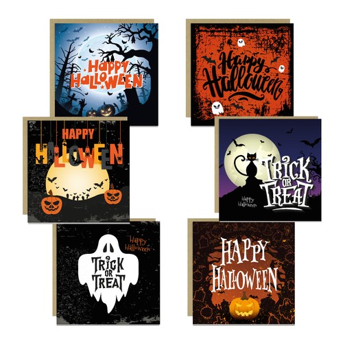 Halloween cards multipack 6 - halloween, of