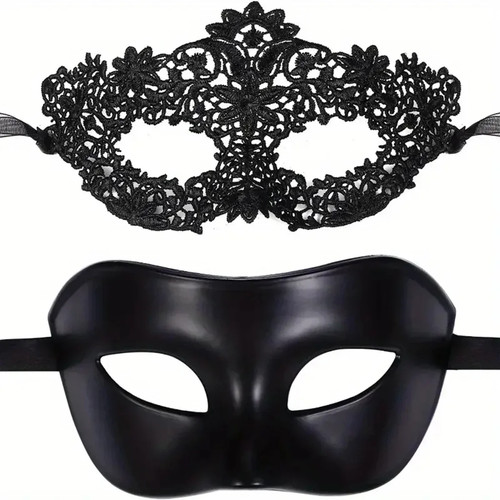 Black lace masquerade - black,