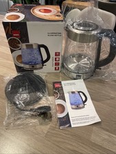 Sensio Home Electric Cordless Glass Kettle 1.7L 3000W Fast Boil Illuminating #1