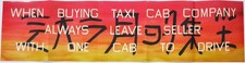 ED RUSCHA WHEN BUYING TAXI CAB