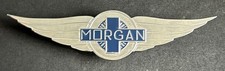 MORGAN WINGS RADIATOR GRILLE COWL CHROME BADGE BRITISH SPORTSCAR EMBLEM INSIGNIA