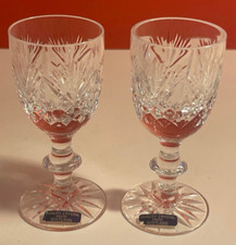 Edinburgh Crystal Iona Cordial Glasses, Set of 2, Etched, Labelled