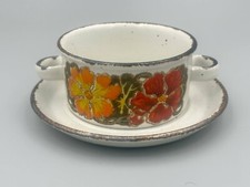 Midwinter Stonehenge Nasturtium - Handled Soup Cup and Stand.